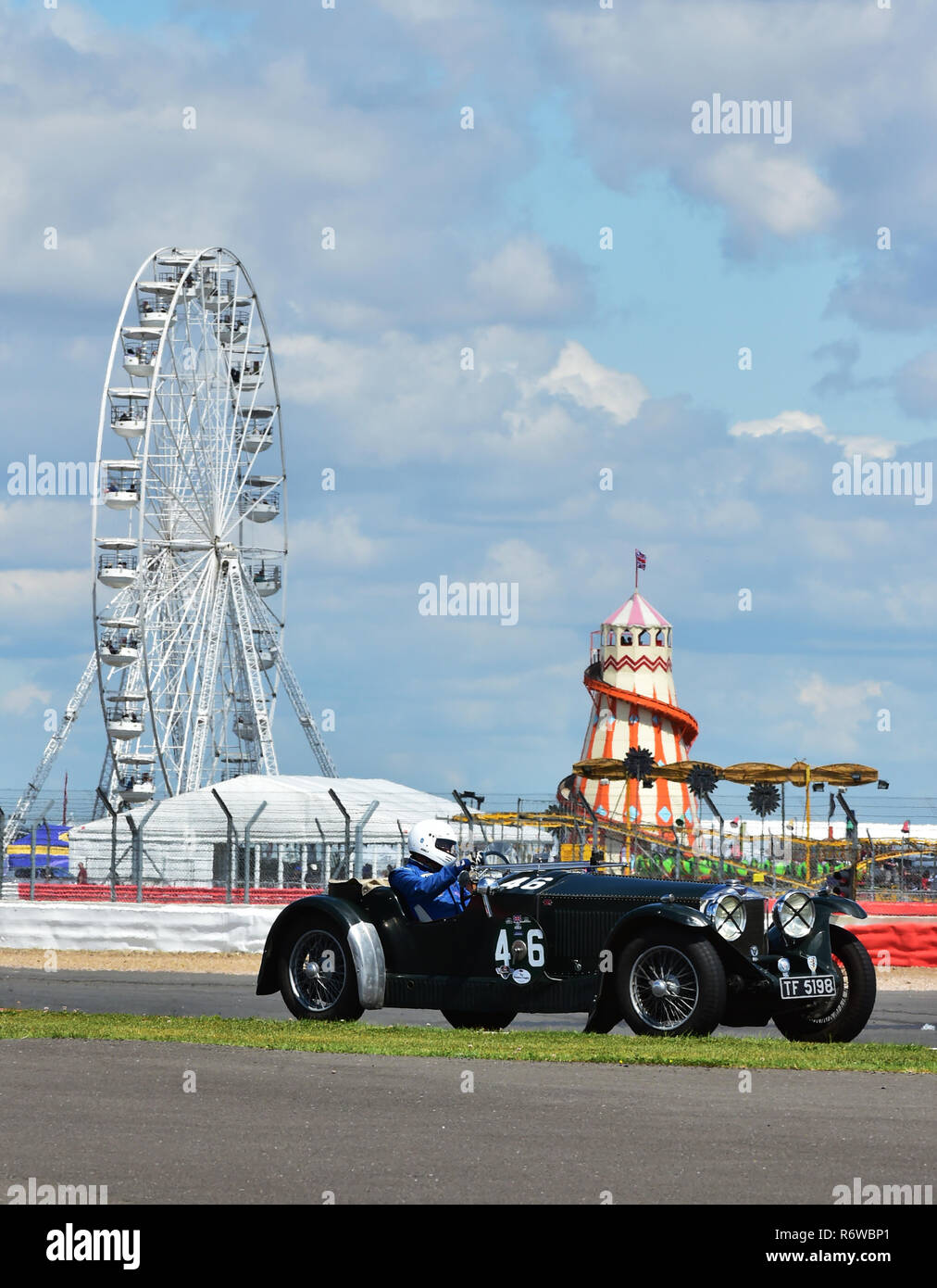 Trevor Swete, Invicta S Type, TF 5198, Trophée Kidston, Silverstone Classic 2015, Chris McEvoy, circuit, cjm-photographie, voitures classiques, Classic Banque D'Images