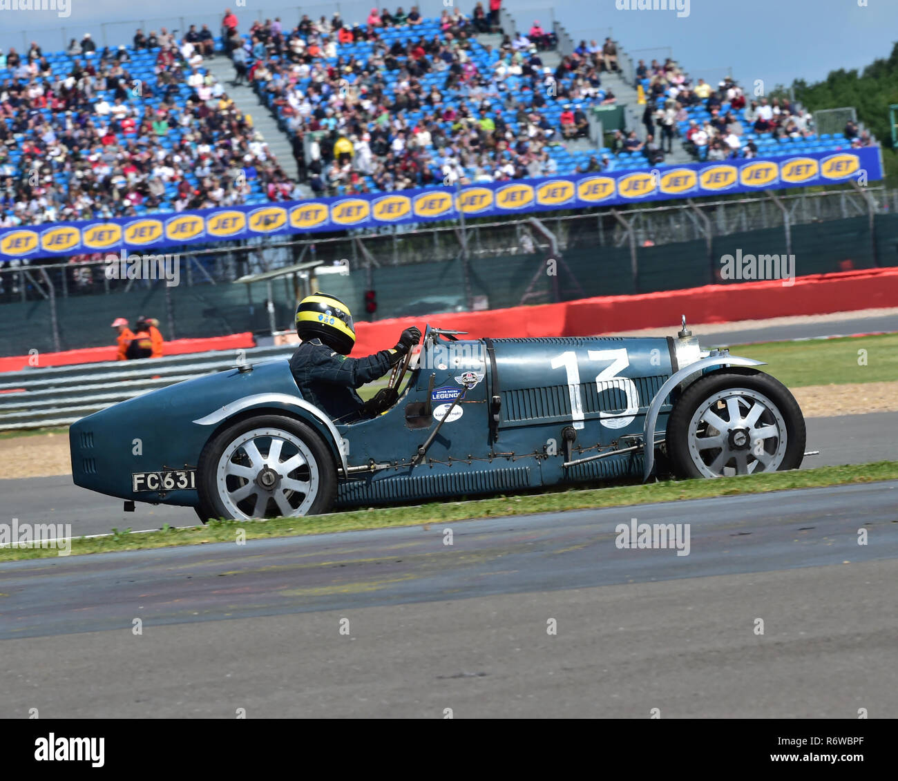 Duncan Pittaway, Bugatti T35, FC 631, Trophée Kidston, Silverstone Classic 2015, Chris McEvoy, circuit, cjm-photographie, voitures classiques, Classic R Banque D'Images
