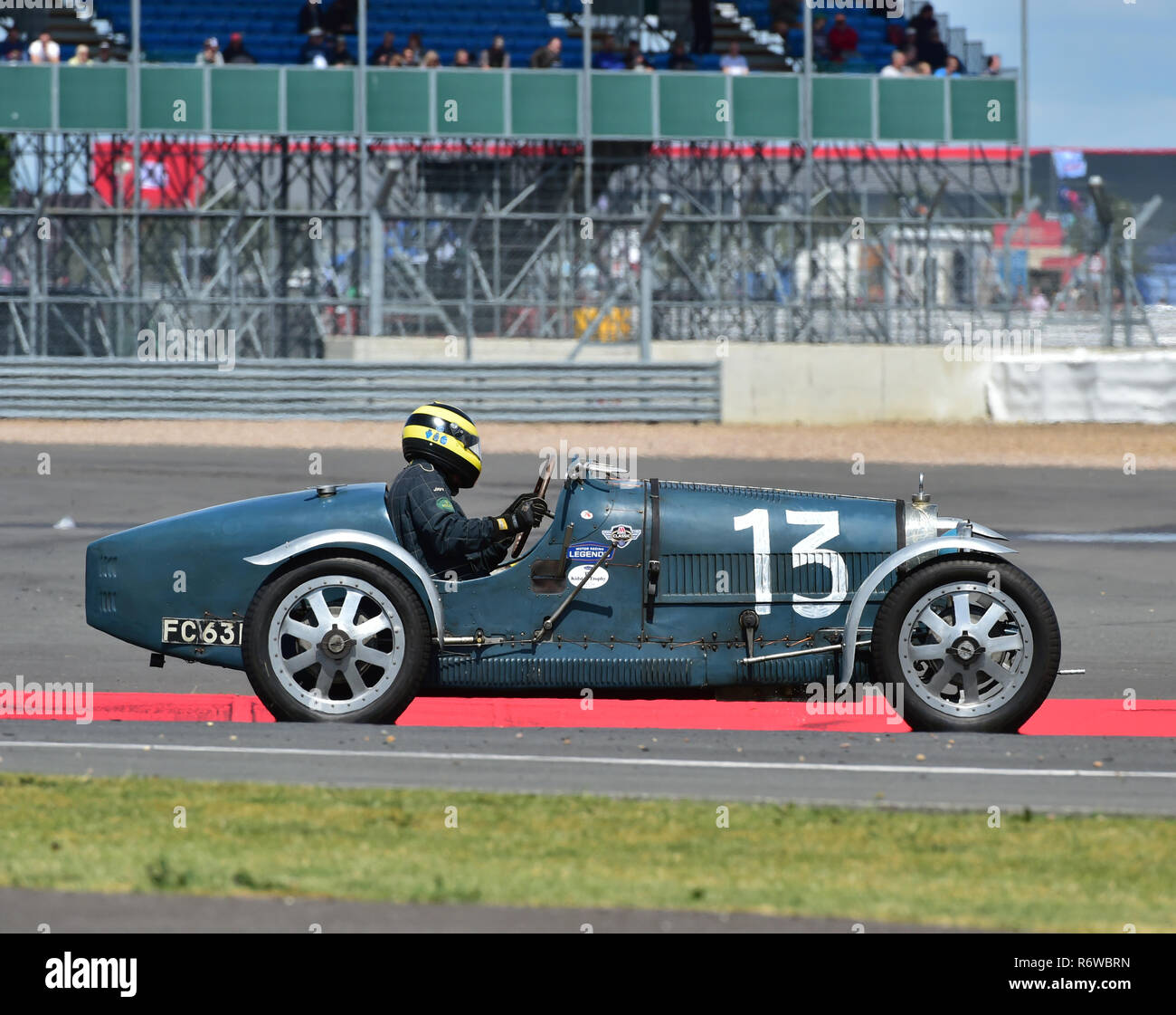 Duncan Pittaway, Bugatti T35, FC 631, Trophée Kidston, Silverstone Classic 2015, Chris McEvoy, circuit, cjm-photographie, voitures classiques, Classic R Banque D'Images