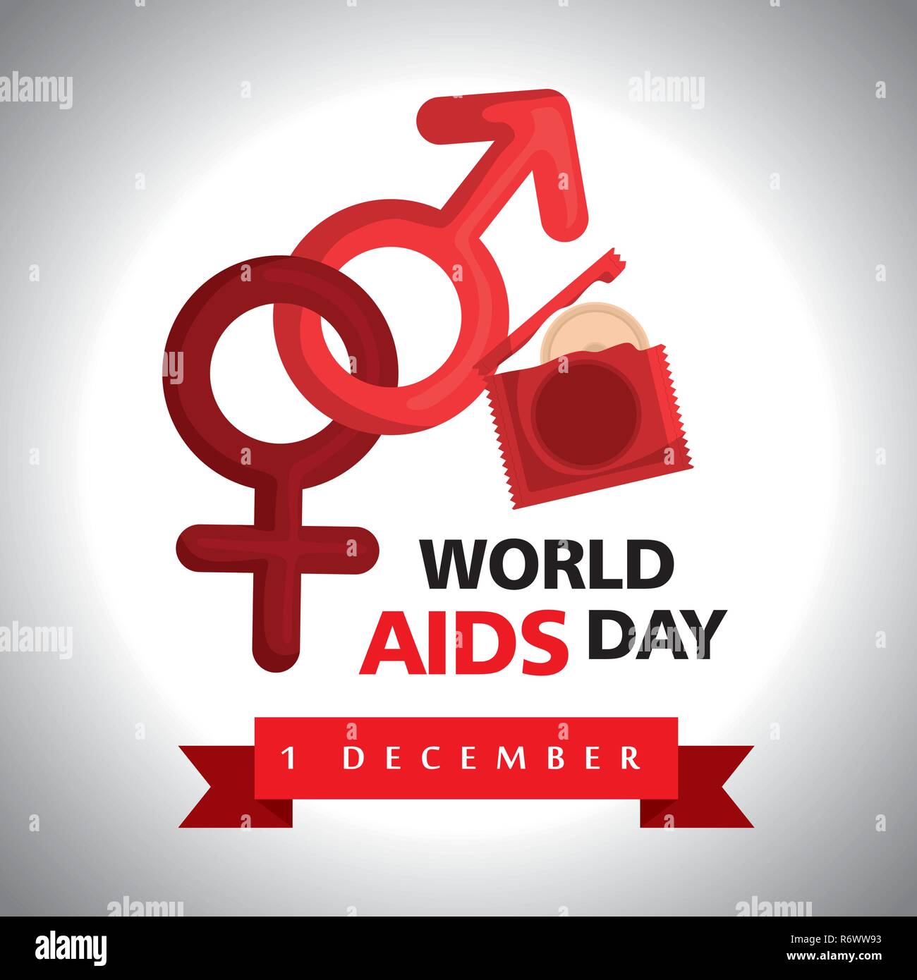 La journée mondiale de lutte contre le sida avec les préservatifs vector illustration design Illustration de Vecteur