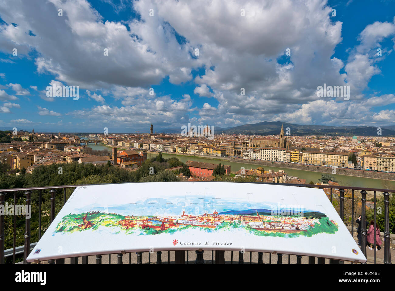Vue horizontale sur Florence, Italie. Banque D'Images