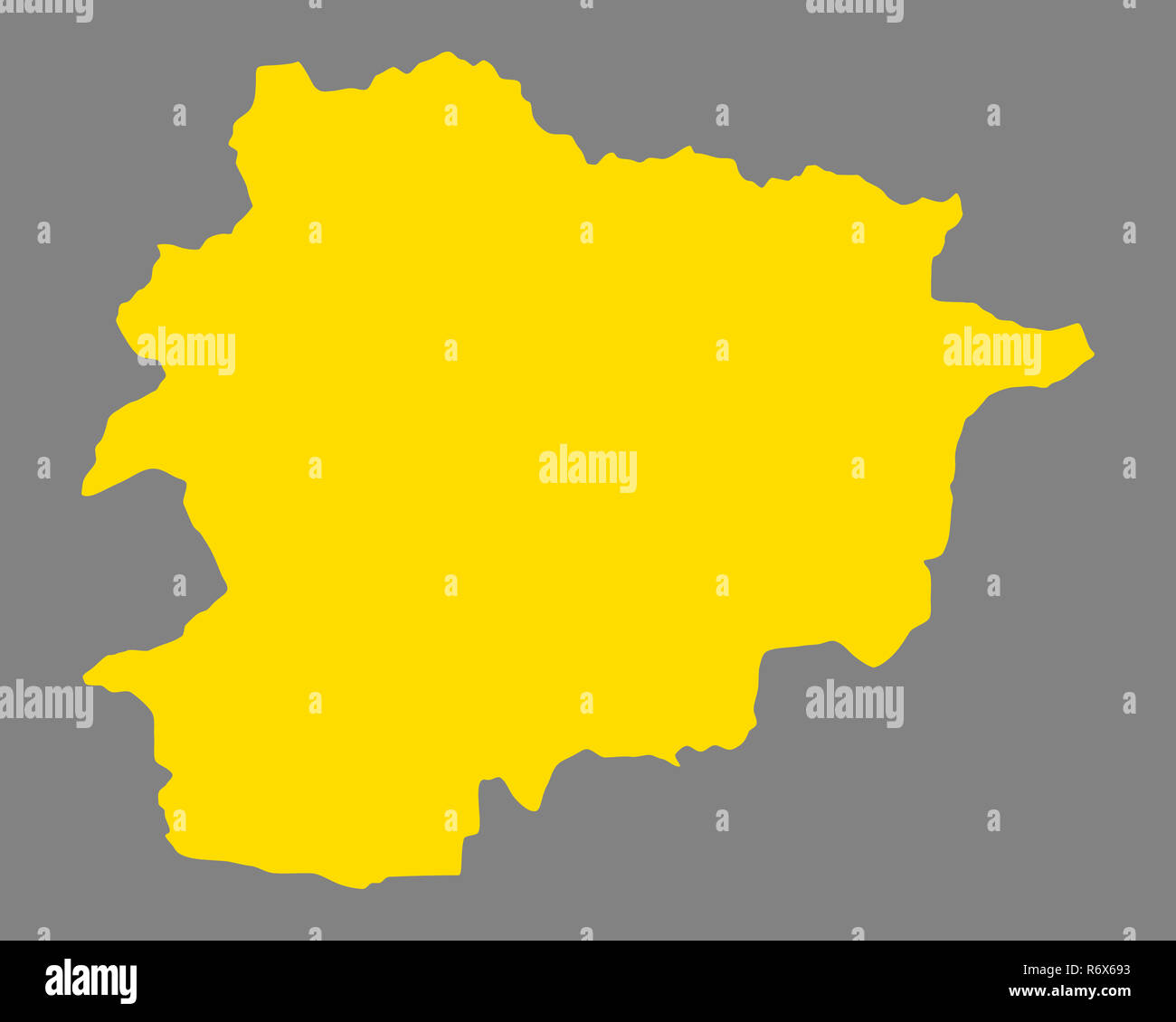 carte d’Andorre Banque D'Images
