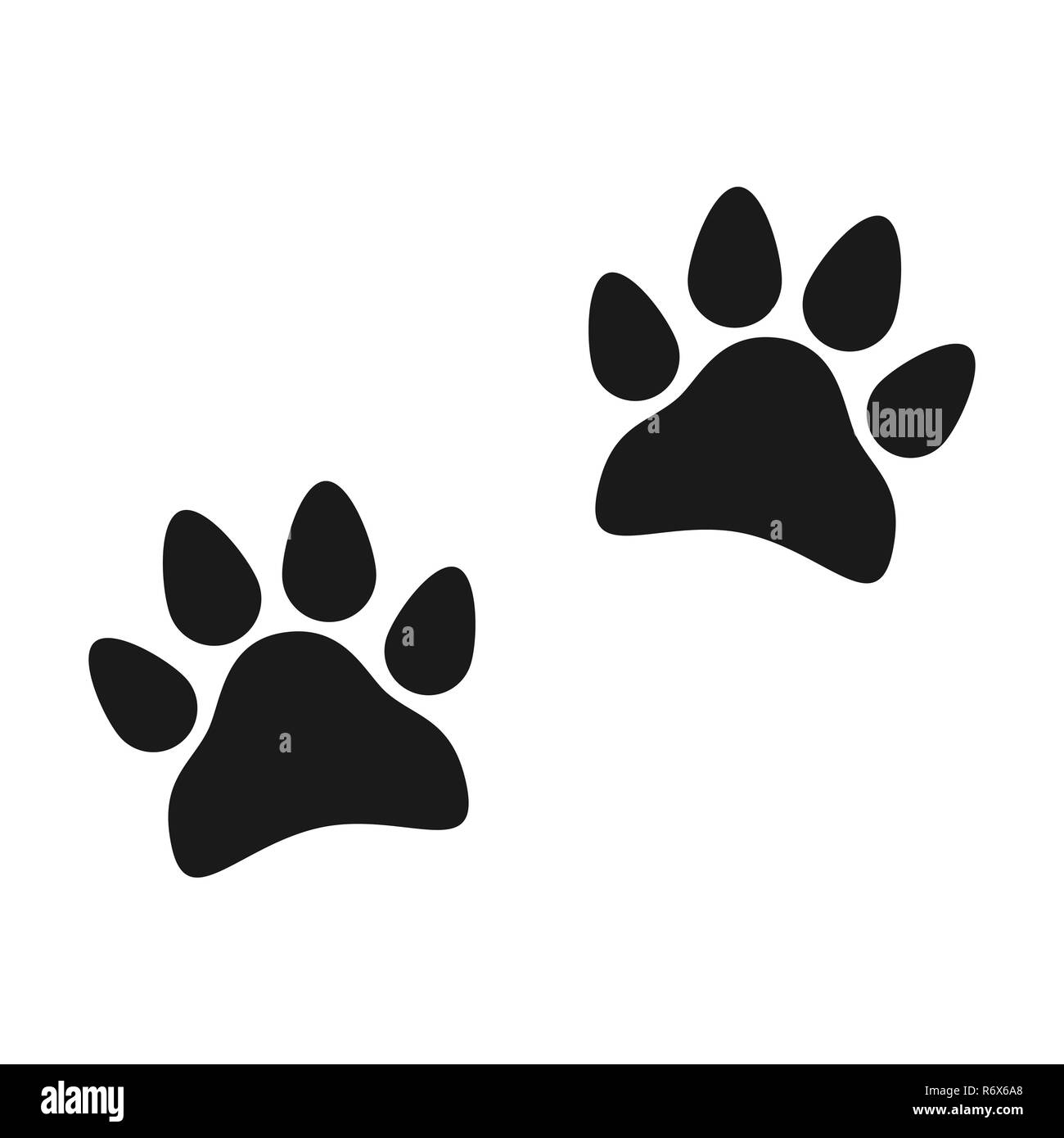 Paw icône d'impression. Illustration vectorielle, modèle plat. Illustration de Vecteur