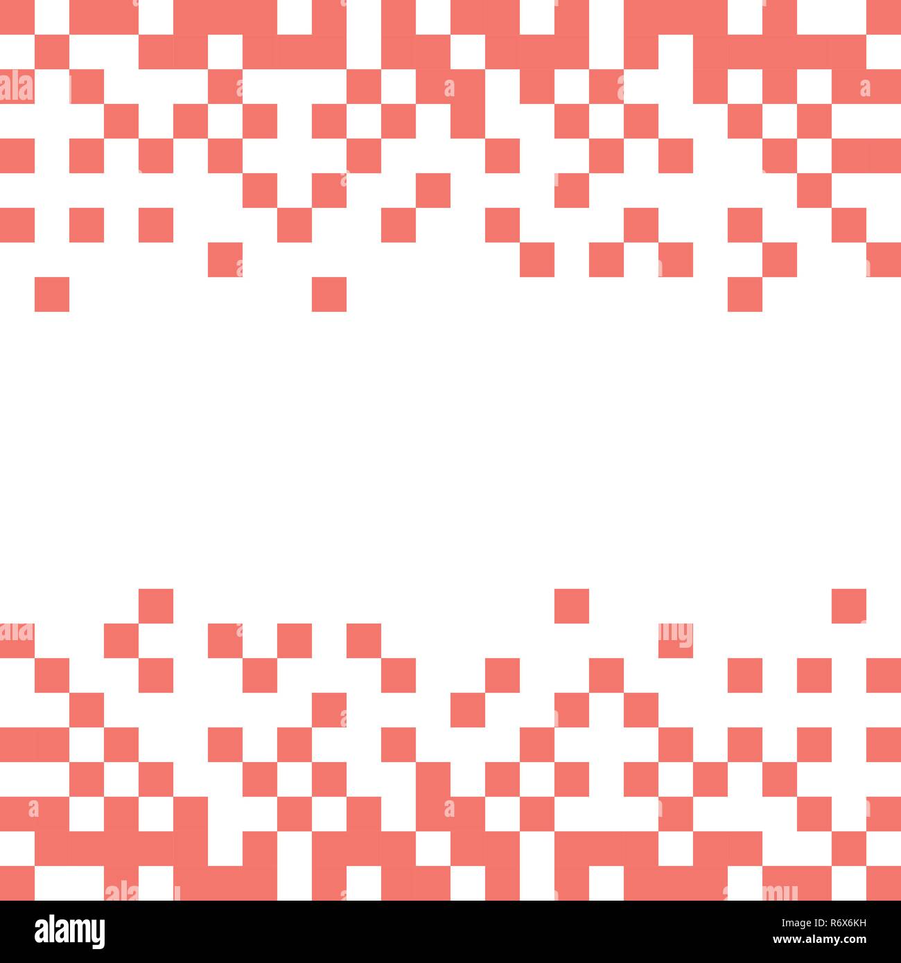 Résumé vecteur conception créative avec effet glitch en couleur corail vivant. Illustration de Vecteur