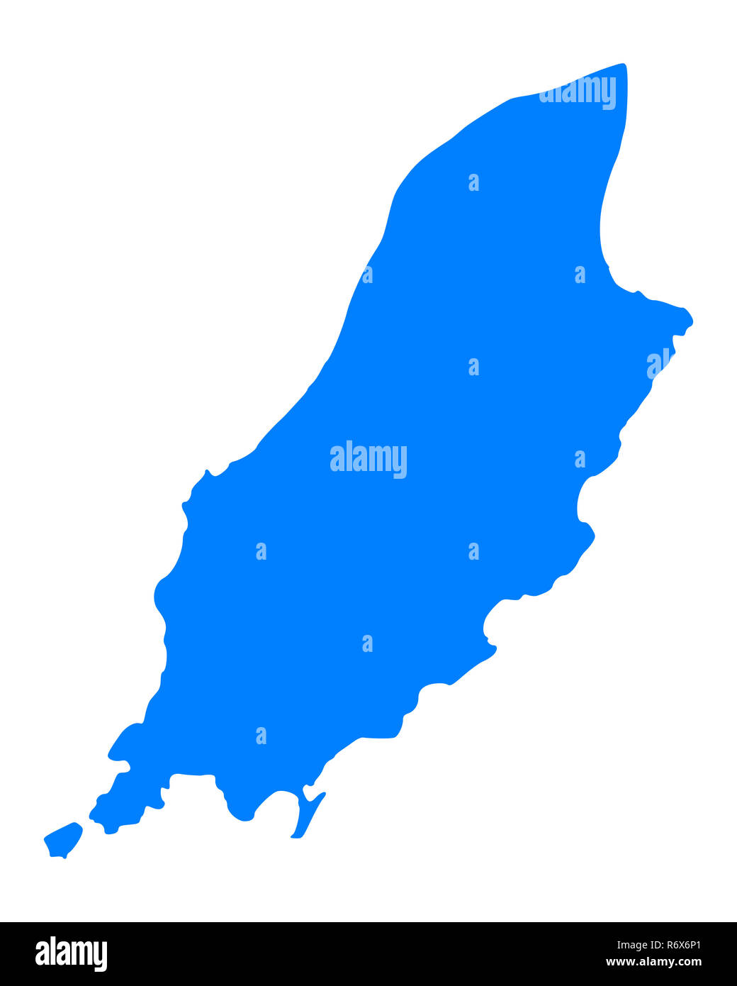 Carte de l'île de Man Banque D'Images