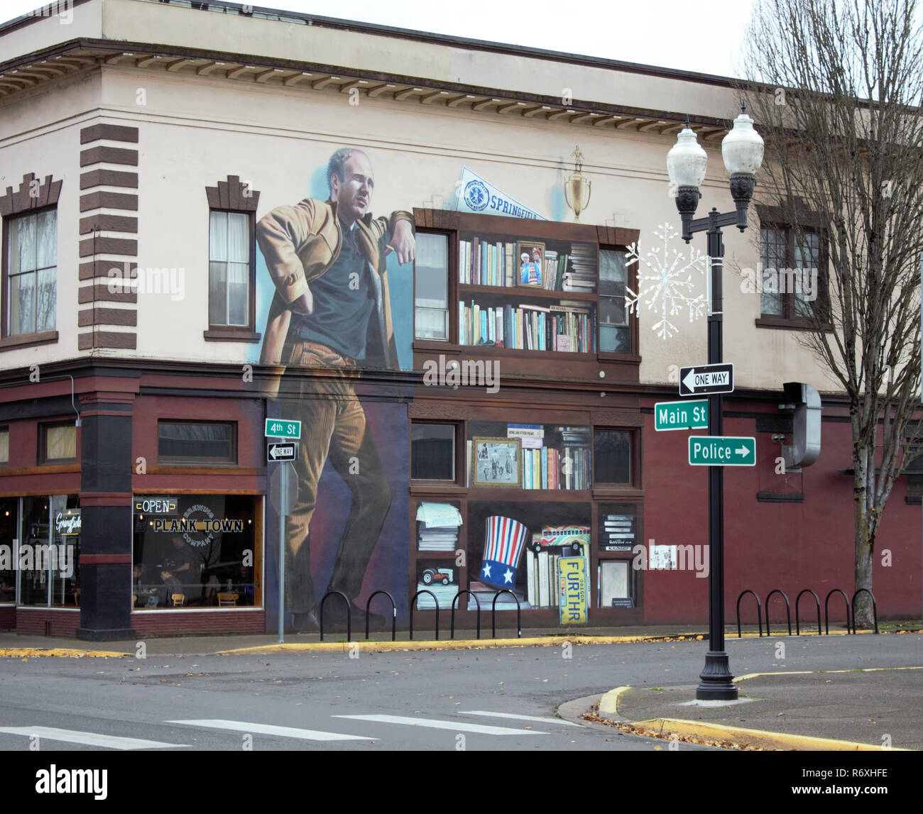 Ken Kesey fresque à Springfield, Oregon Banque D'Images