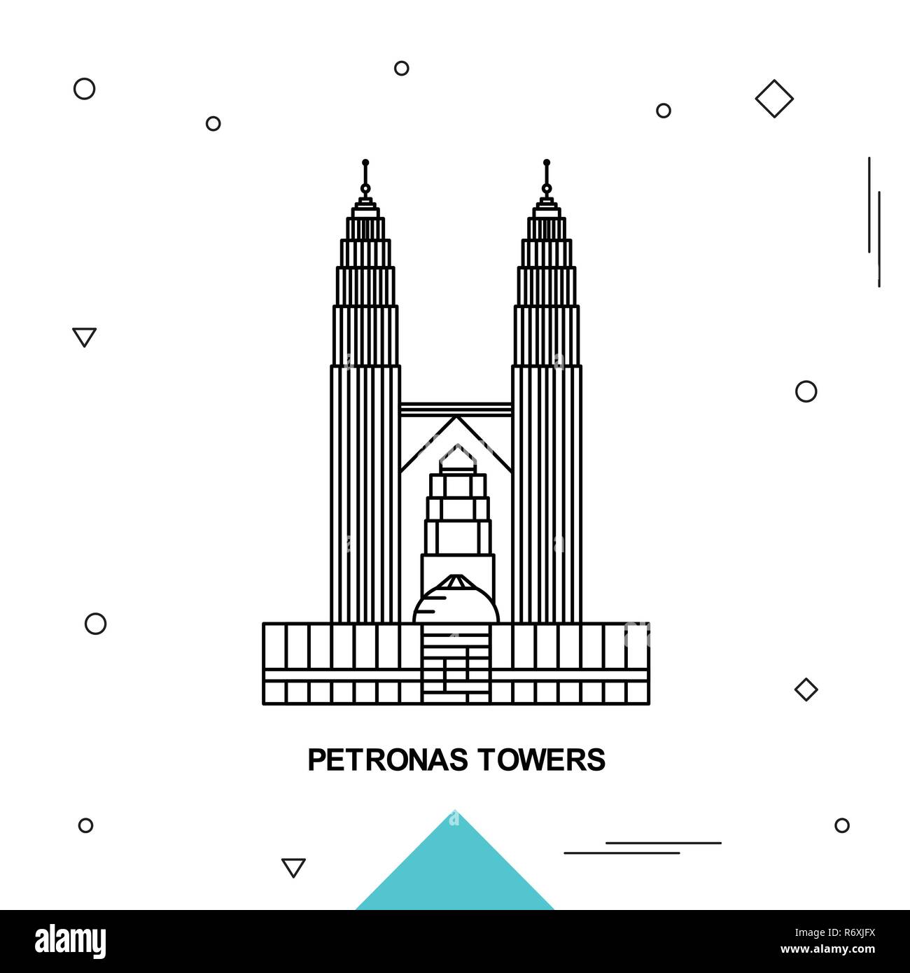 Les Tours Petronas Illustration de Vecteur