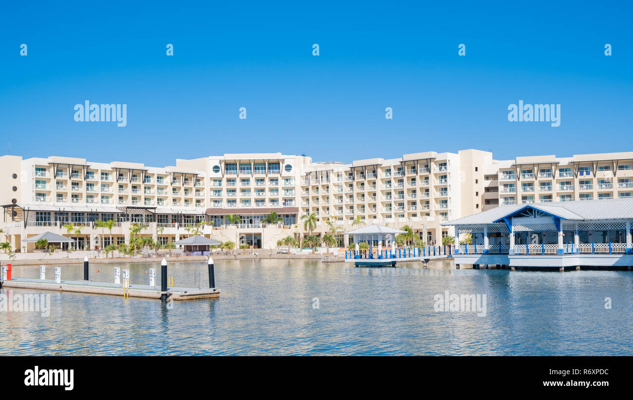 Belle waterfront hôtel à Varadero de Cuba. Banque D'Images