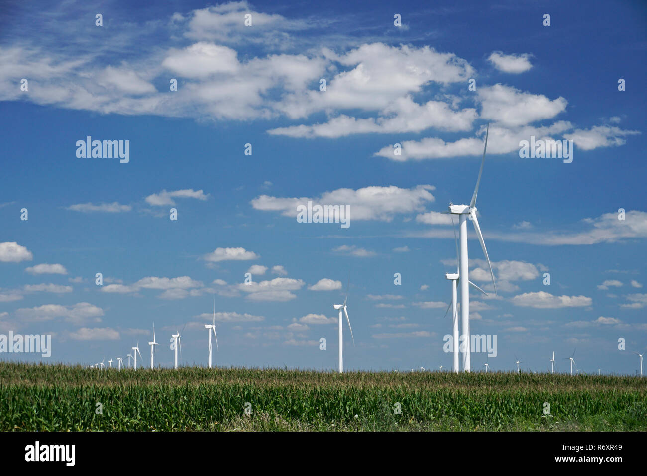 Ferme éolienne de Meadow Lake dans le nord de l'Indiana, United States Banque D'Images