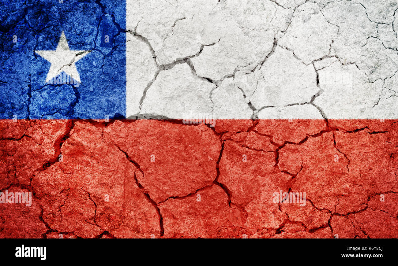 République du Chili d'un drapeau Banque D'Images