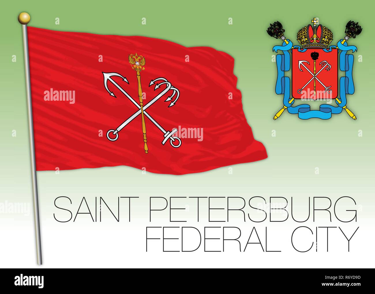 Saint-pétersbourg, ville fédérale Fédération de Russie, vector illustration Illustration de Vecteur