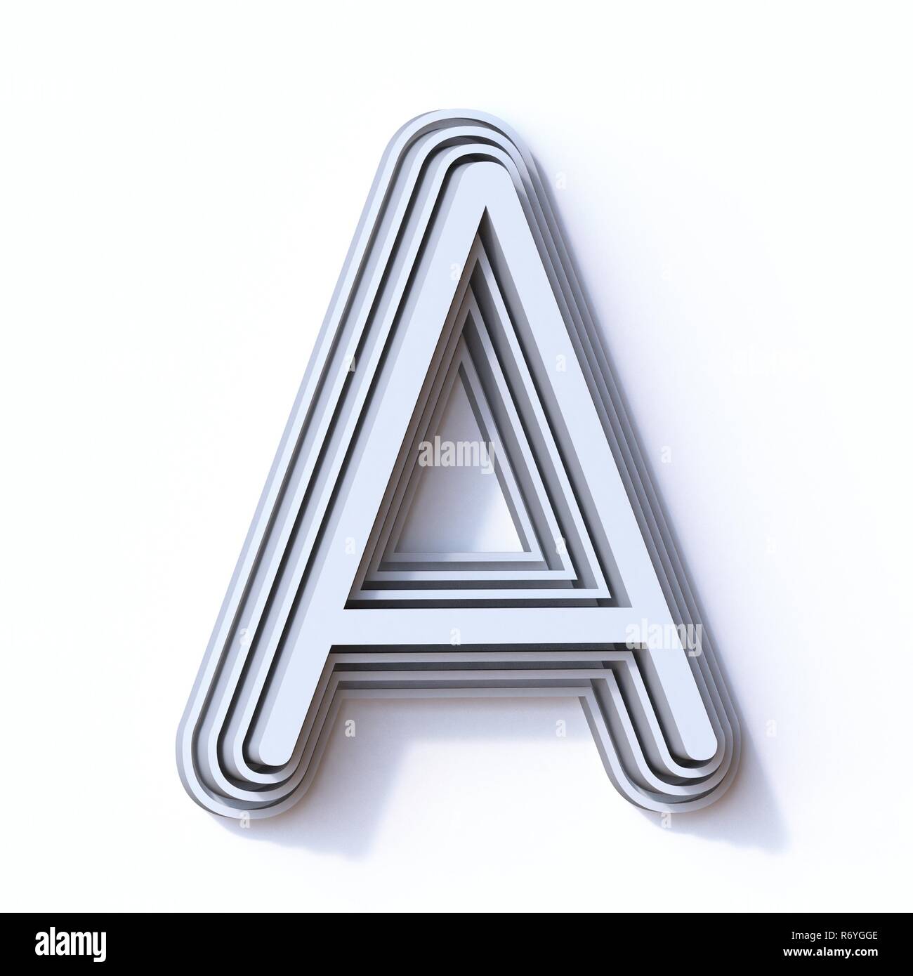 Trois étapes font 3D'une lettre Banque D'Images