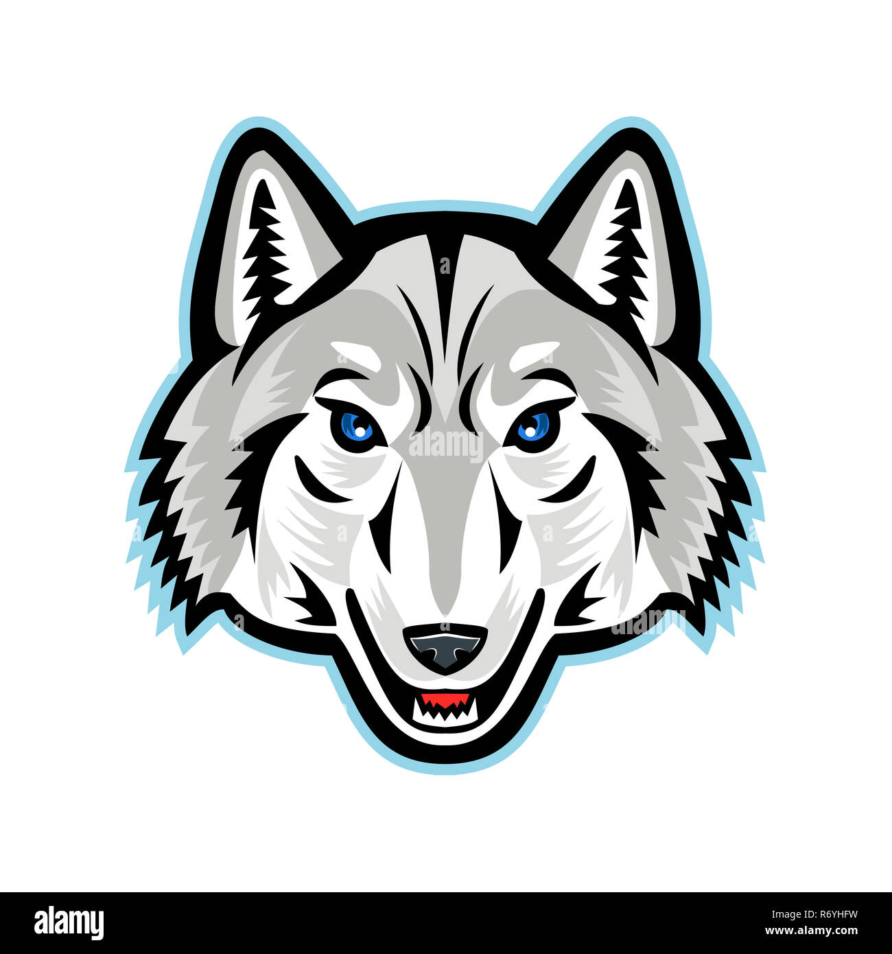 Tête de loup arctique/Mascot Banque D'Images