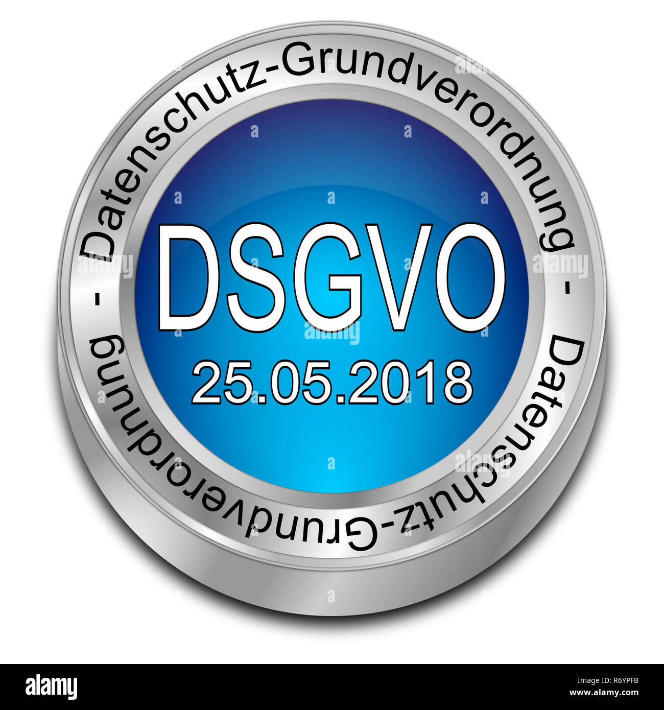 DSGVO bleu Règlement général sur la protection des données - en allemand - 3D illustration Banque D'Images