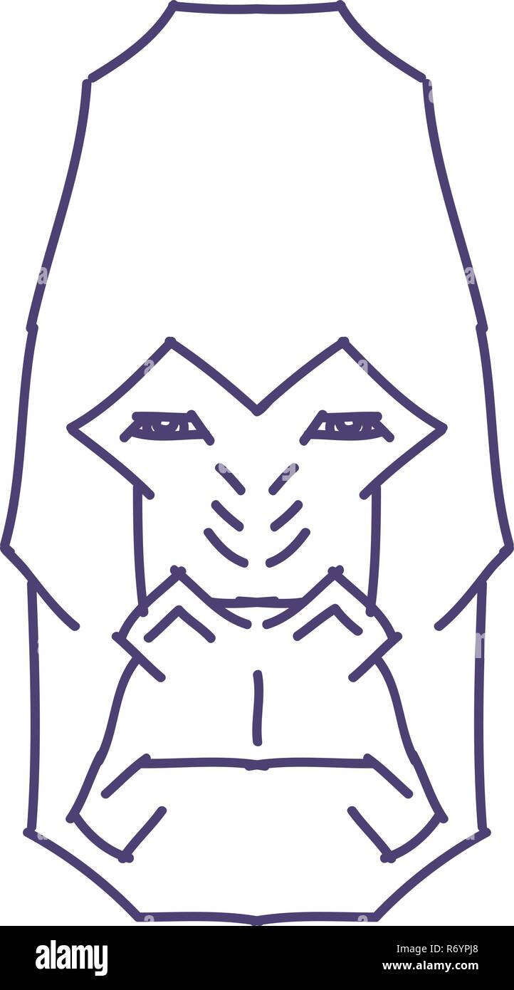 Résumé de la tête de gorille lineart sur fond blanc. Vector Illustration de Vecteur