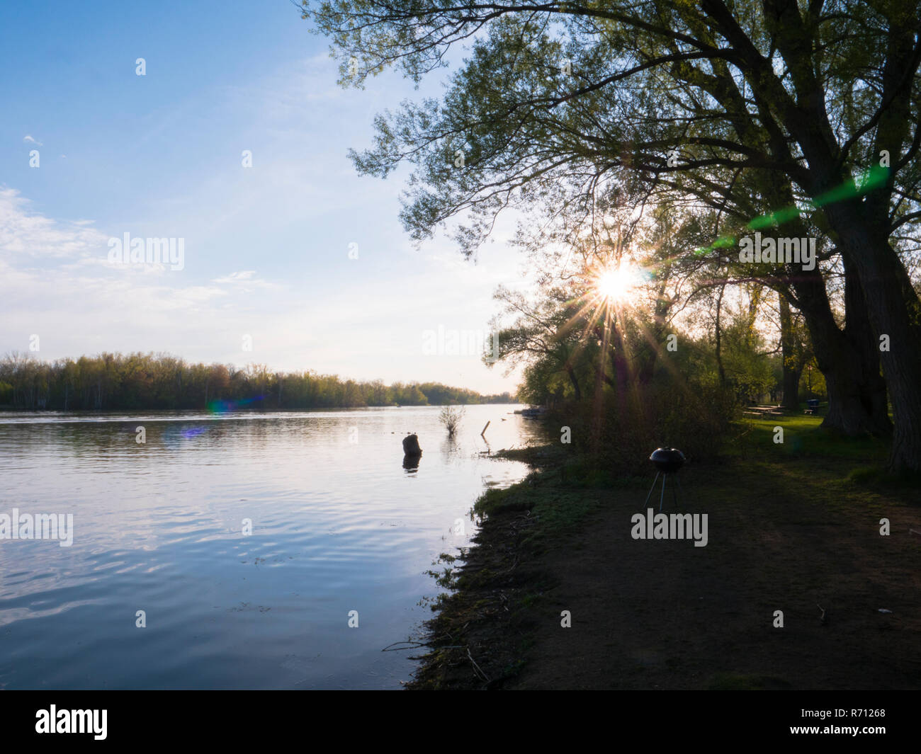 Journée d'été dans le lac Banque D'Images