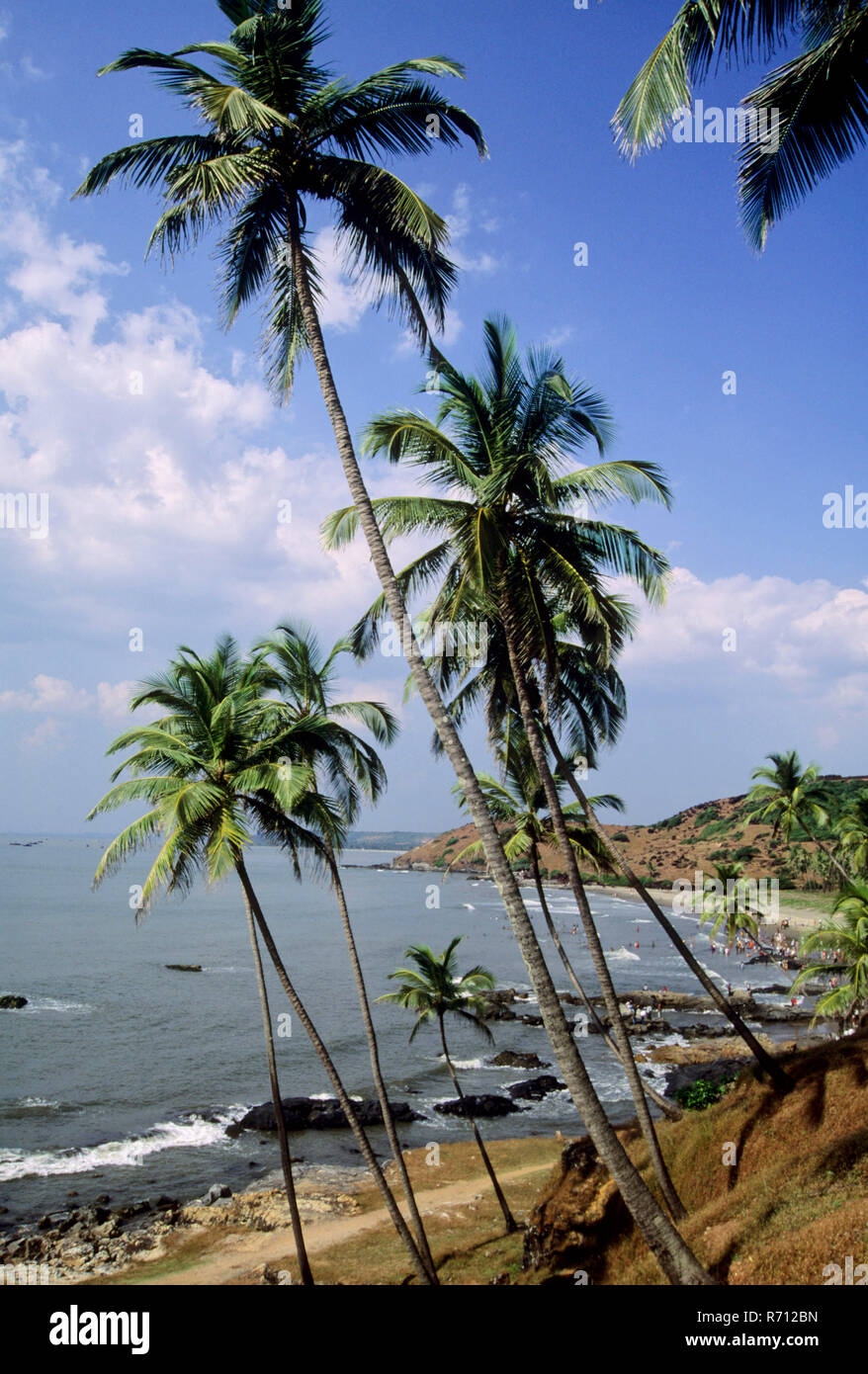 Plage de Vagator, plage de Goa, Inde Banque D'Images