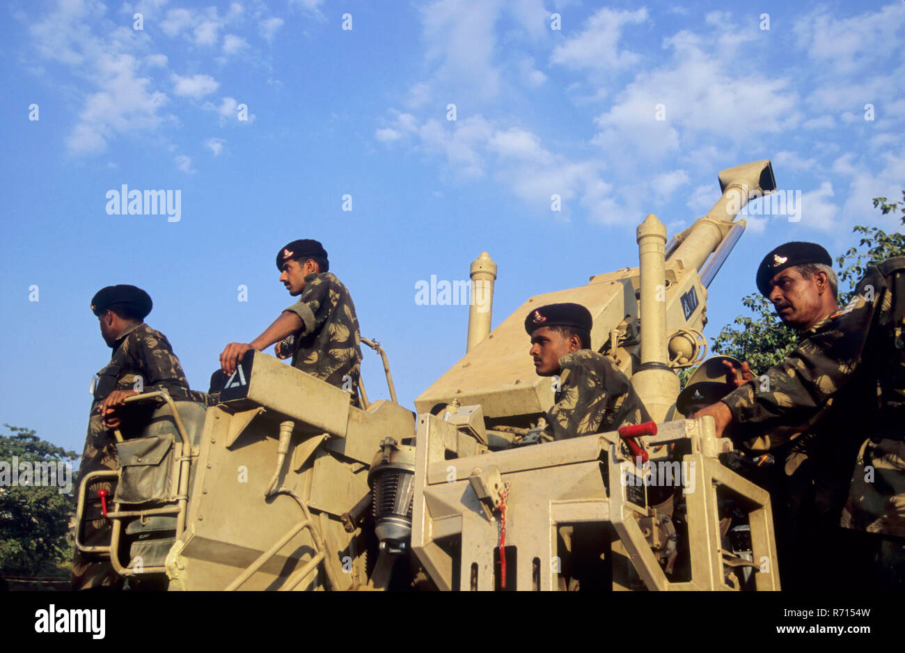 Réservoir Bofors utilisé pour les soldats indiens, en Inde Banque D'Images