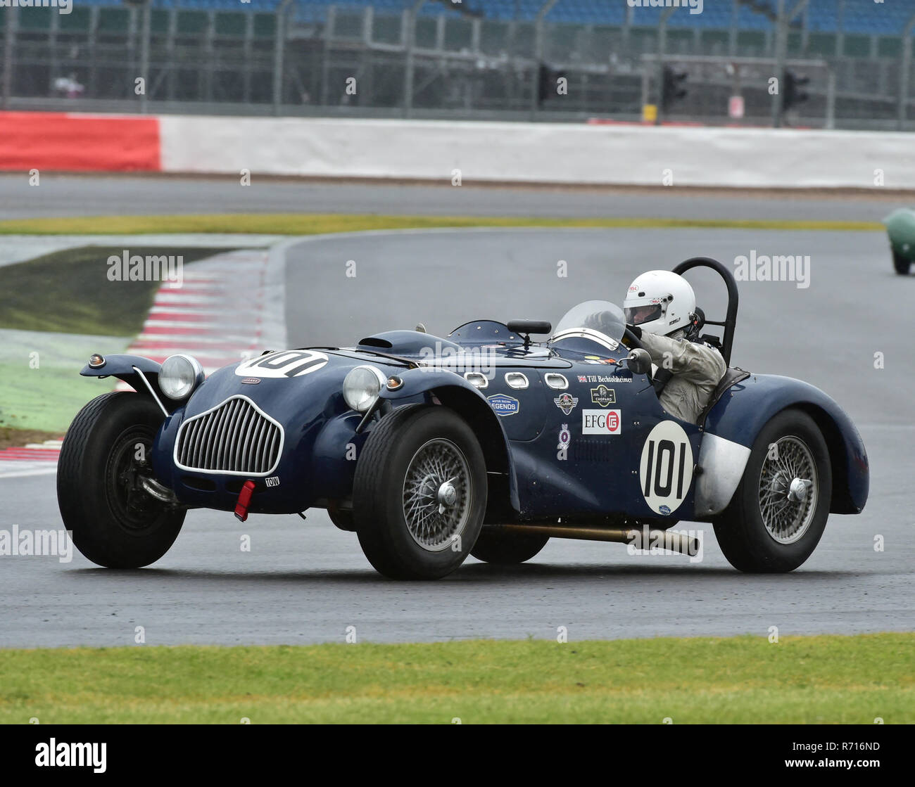 Jusqu'Bechtolsheimer, Allard J2, RAC Woodcote Trophy, Silverstone Classic 2015, Chris McEvoy, circuit, cjm-photographie, voitures classiques, Classic Ra Banque D'Images