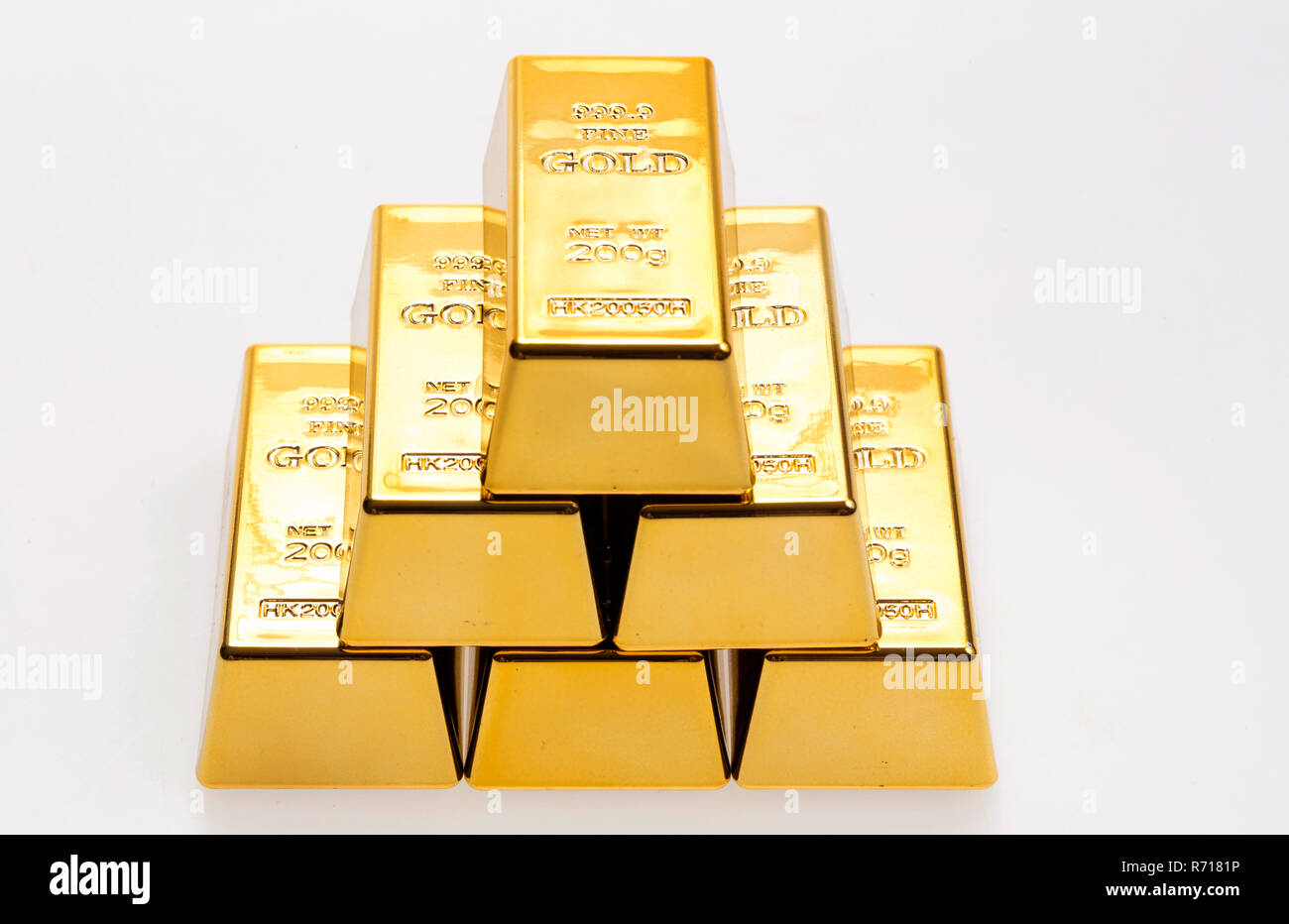 Pyramide de 200g d'or, de l'or pur 999,9 Banque D'Images