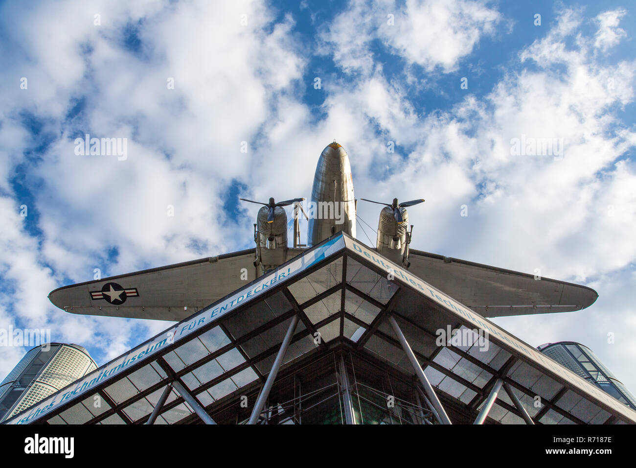 Musée allemand de la technologie, DC-3, Berlin, Allemagne Banque D'Images