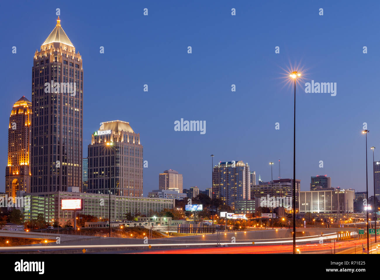 Le centre-ville d'Atlanta skyline Banque D'Images