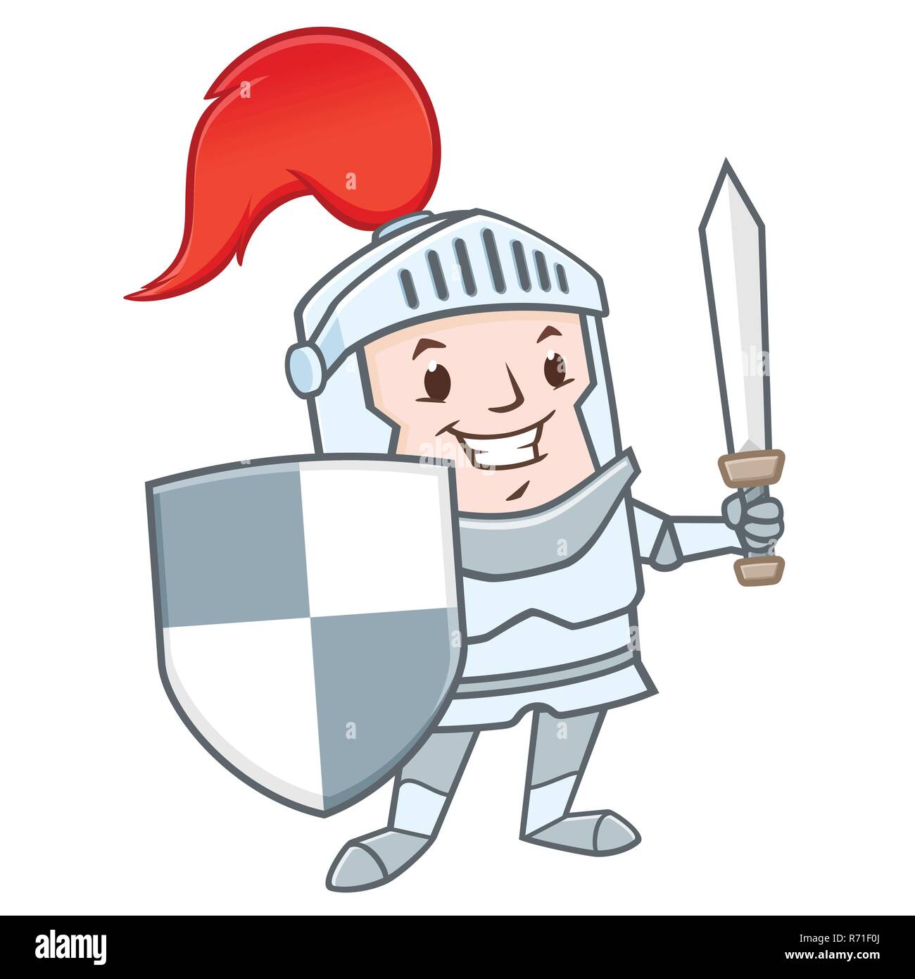 Cartoon Knight Illustration de Vecteur