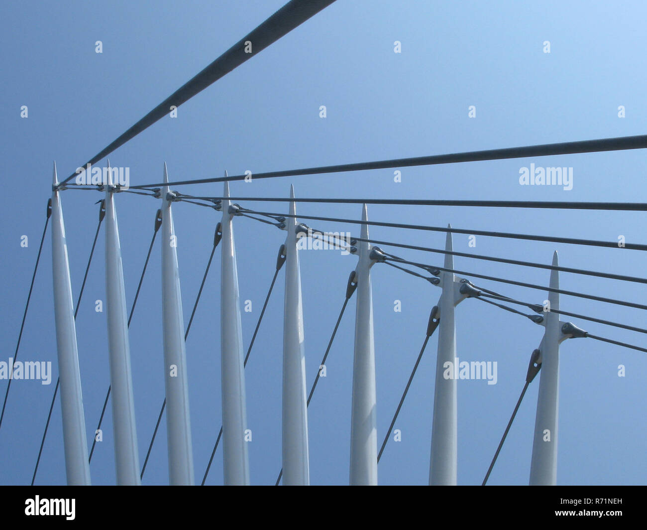 Nouveau pont qui relie les quais de Lowry Manchester Trafford Park Banque D'Images