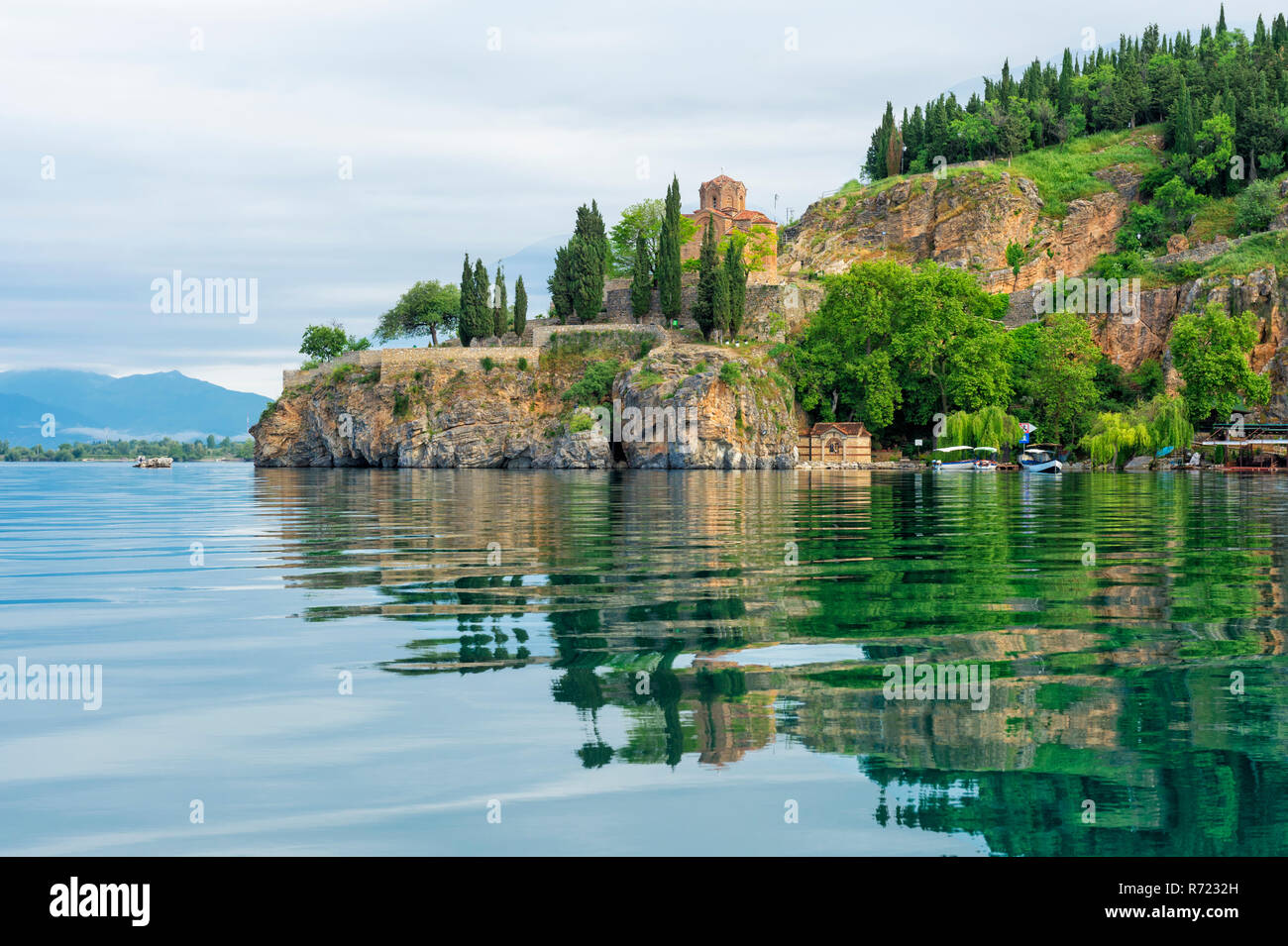 Église St Jean Theologian-Kaneo, lac d'Ohrid, Macédoine Banque D'Images