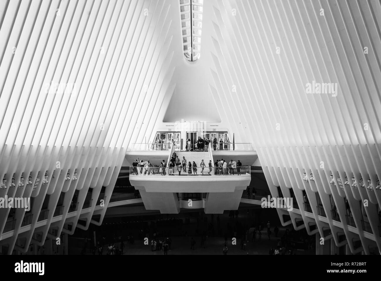 Intérieur de l'Oculus, à Manhattan, New York City Banque D'Images