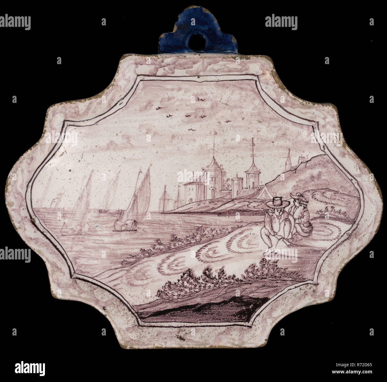 fabricant de tuiles ou delftsevaart twijnstraat, violet plaque, un