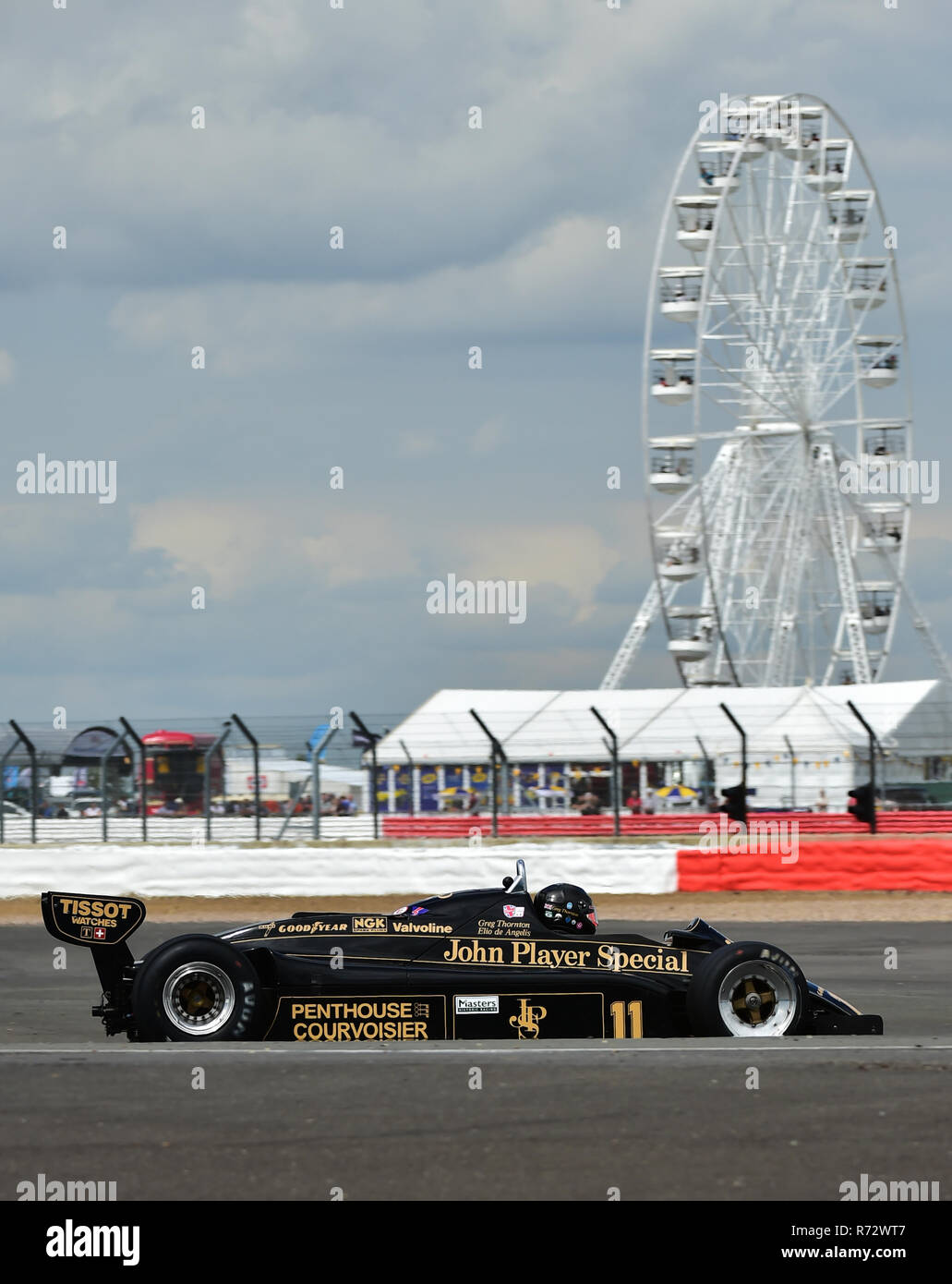 Greg Thornton, Lotus 91/5, Masters de Formule 1 historiques, Silverstone Classic 2016, 60 voitures, Chris McEvoy, cjm-photographie, les voitures de course classique, hist Banque D'Images