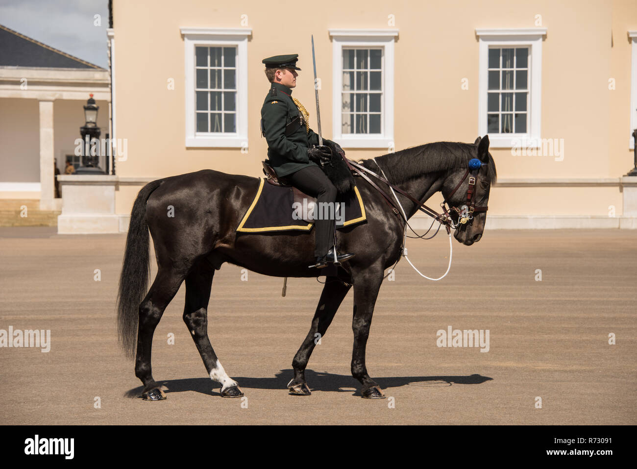 Les élèves-officiers à l'Académie Royale Militaire de Sandhurst prendre part à la Parade des souverains avant d'être mis en service. Banque D'Images