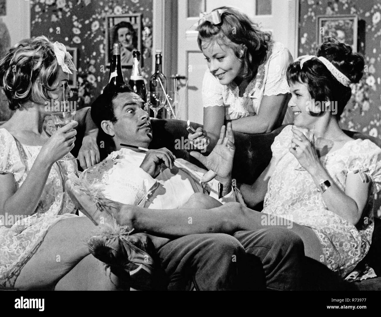 Doddy und die Musketiere, Kinofilm, Deutschland 1964, Regie : Arthur Maria Rabenalt, acteurs : Adrian Hoven, Loni von Friedl (dahinter) Banque D'Images