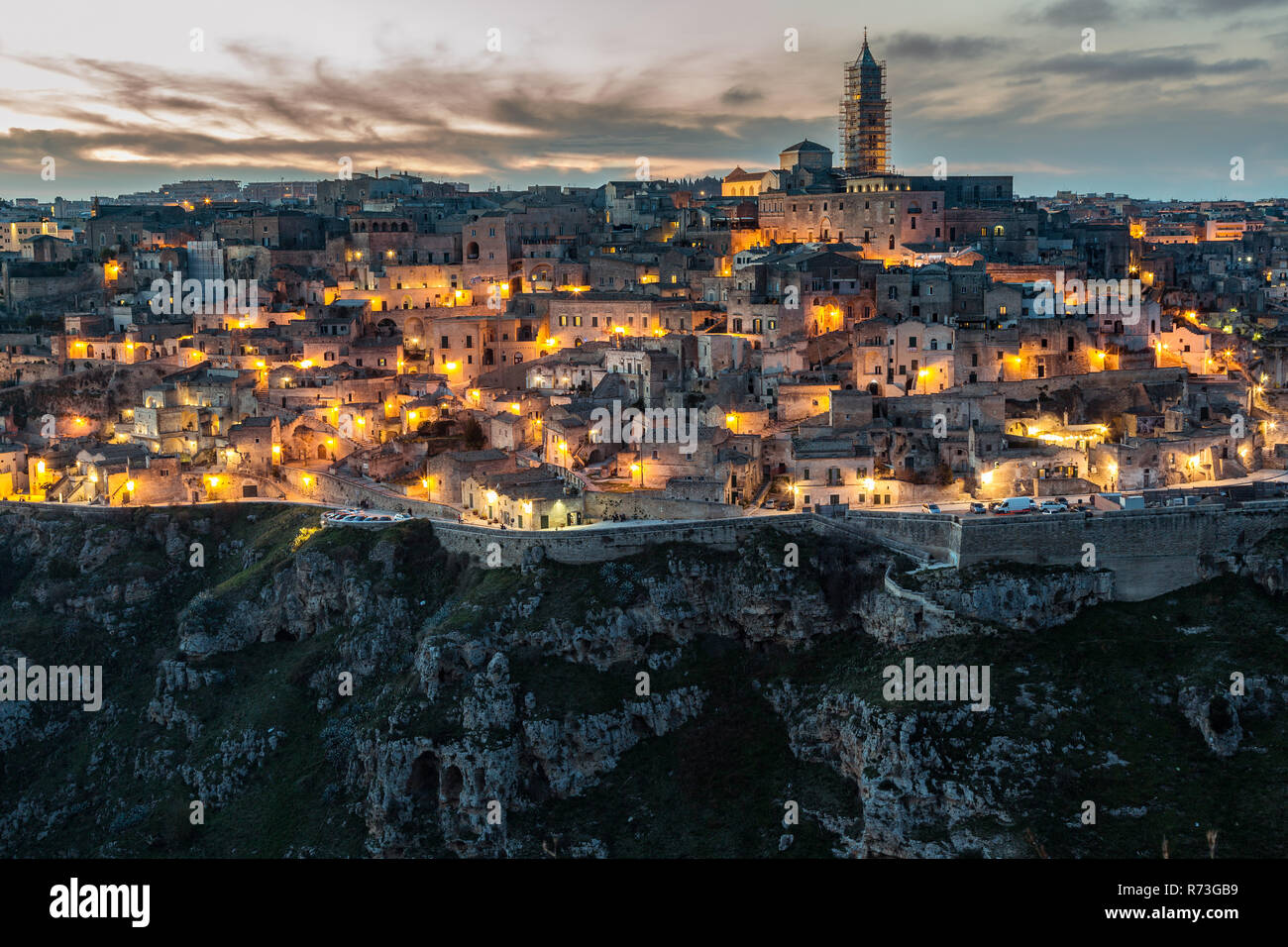 La ville de Matera, Capitale européenne de la Culture 2019 Banque D'Images