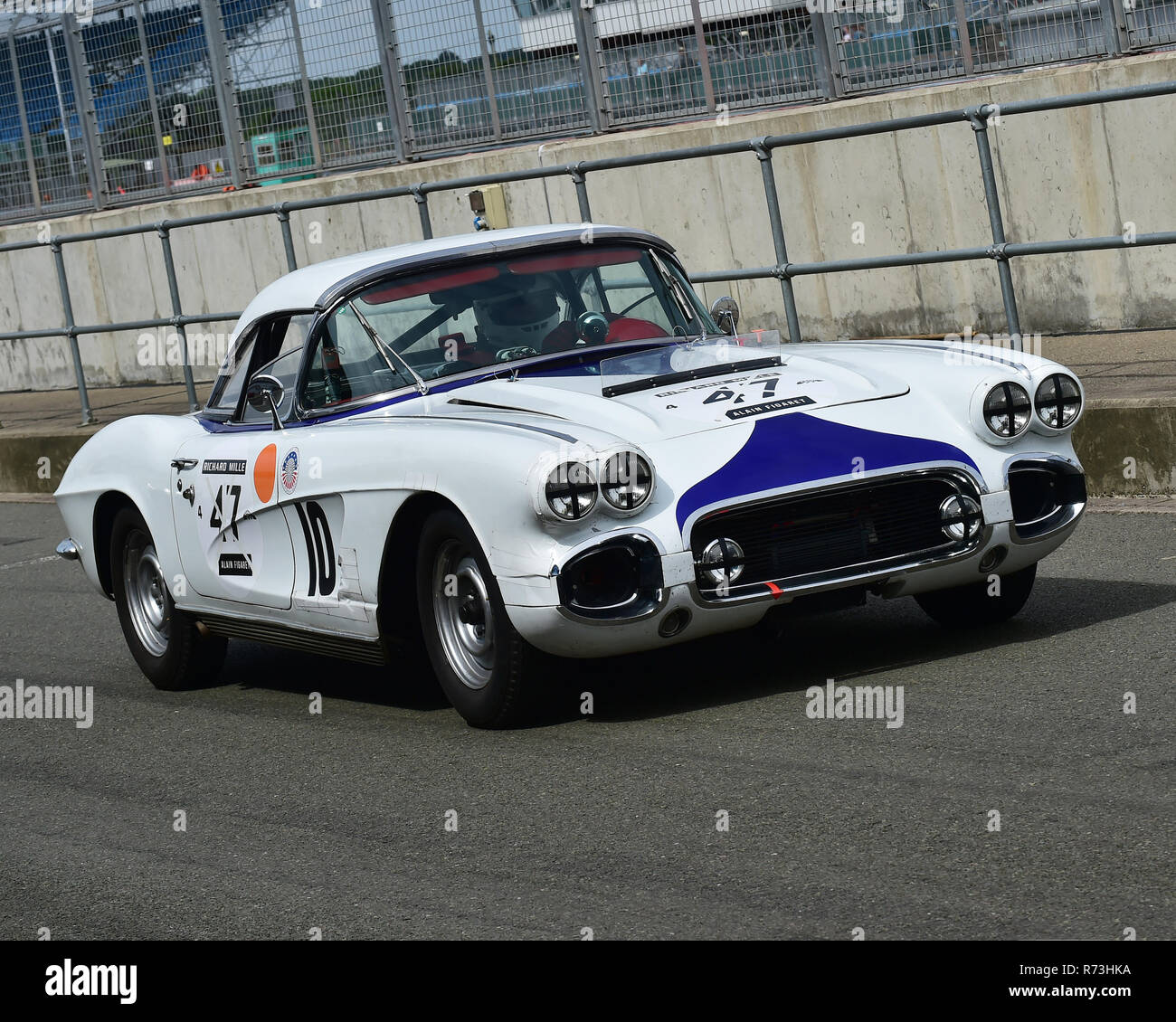 Charles Clegg, Chevrolet Corvette C1, RAC Tourist Trophy, véhicules historiques, de pré-63 GT, Silverstone Classic 2016, 60 voitures, Chris McEvoy, cjm-photographie Banque D'Images