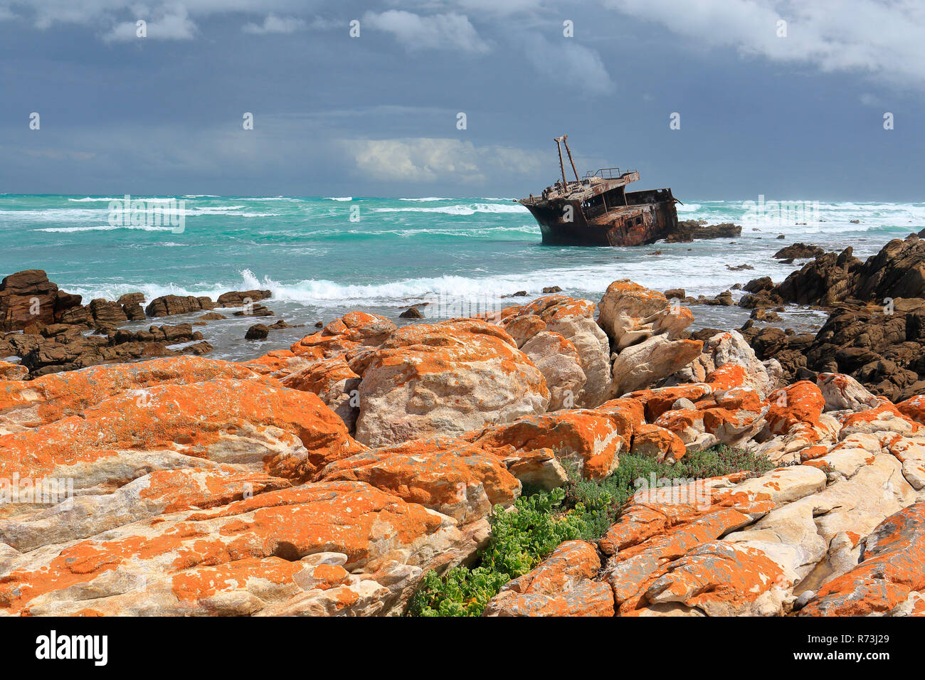 Naufrage, cap Agulhas, Afrique du Sud, l'Afrique Banque D'Images