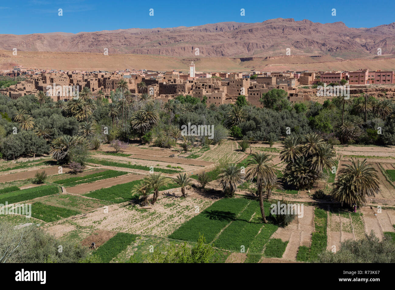 Tinghir, Maroc Banque D'Images