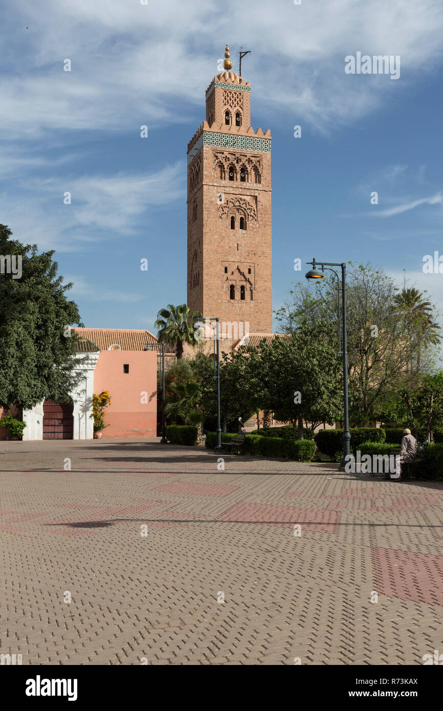 Mosquée Koutubia Marrakech, Maroc Banque D'Images