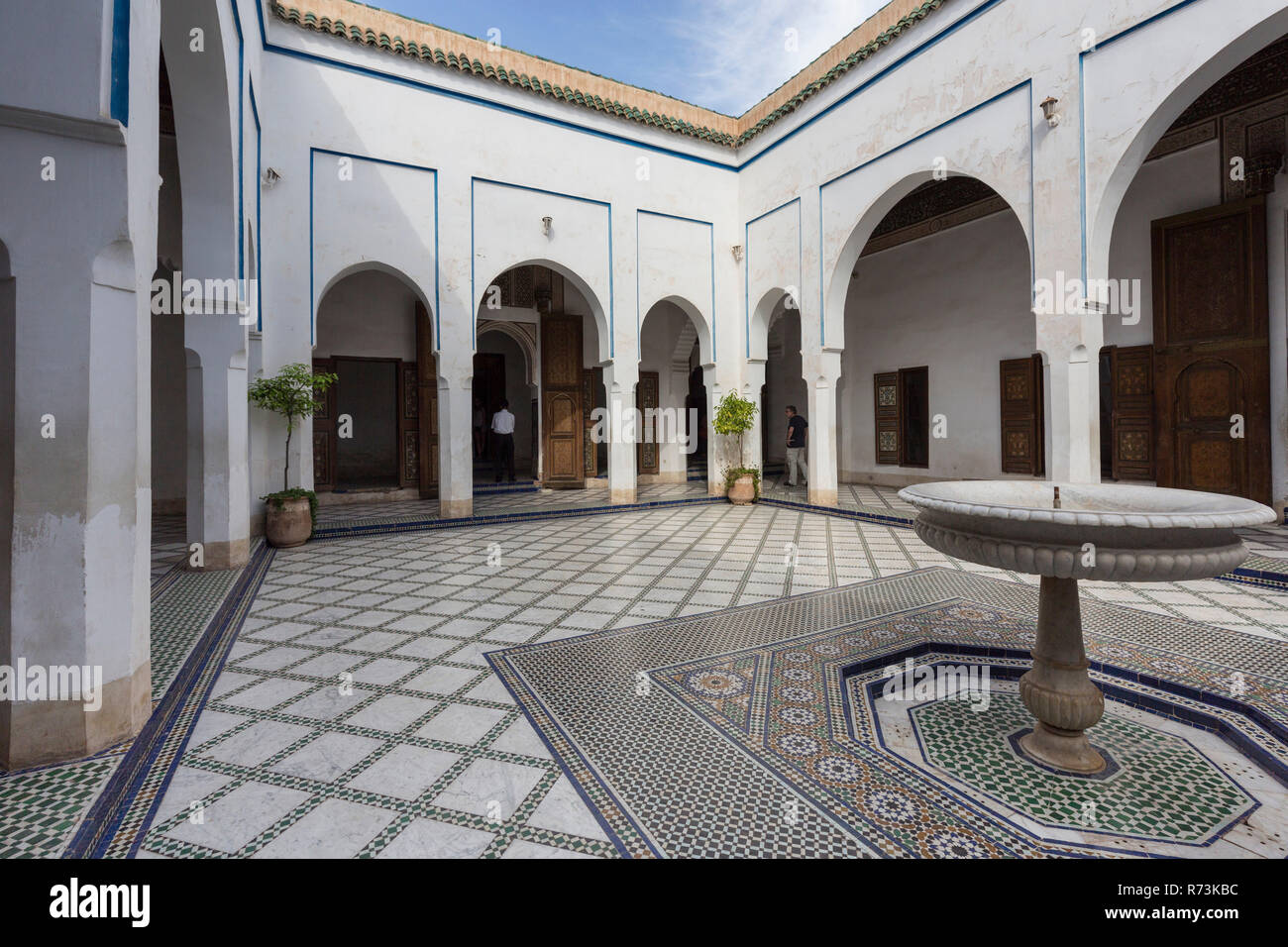 Palais de la Bahia, Marrakech, Maroc Banque D'Images