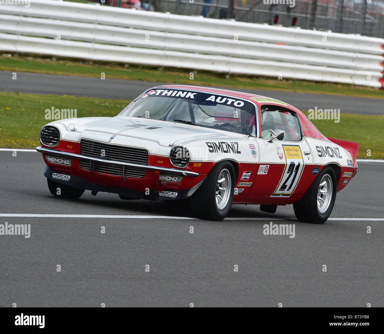 Graham Bryant, Chevrolet Camaro Z28, Touring Car Challenge historique, 1966- 1990, Silverstone Classic 2016, 60 voitures, Chris McEvoy, cjm-photographie, Banque D'Images