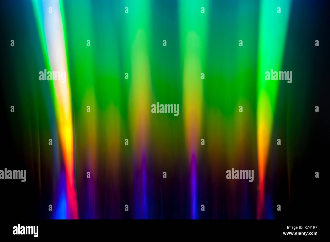 La dispersion de la lumière d'une surface de disque compact. Effet arc-en-ciel. Banque D'Images
