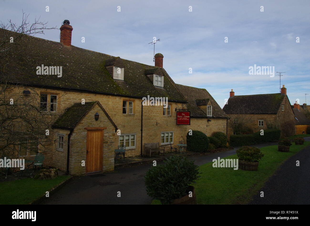 Oddington inférieur. Le Macmillan Way. Sentier de longue distance. Le Gloucestershire. Des Cotswolds. L'Angleterre. UK Banque D'Images