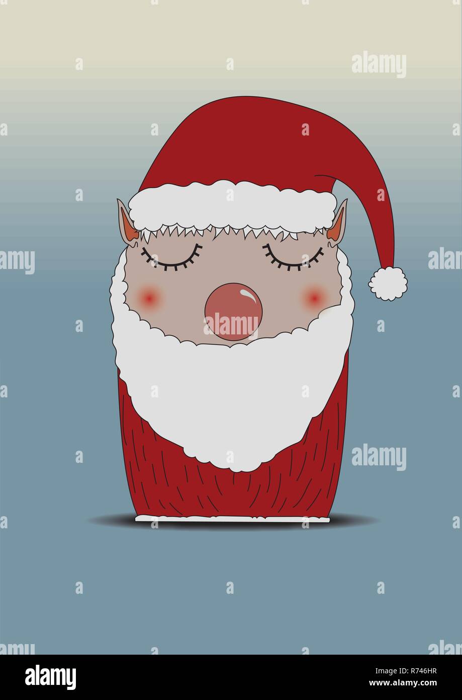 Cute Santa, parfait pour les cartes de Noël, et de la décoration. Illustration de Vecteur