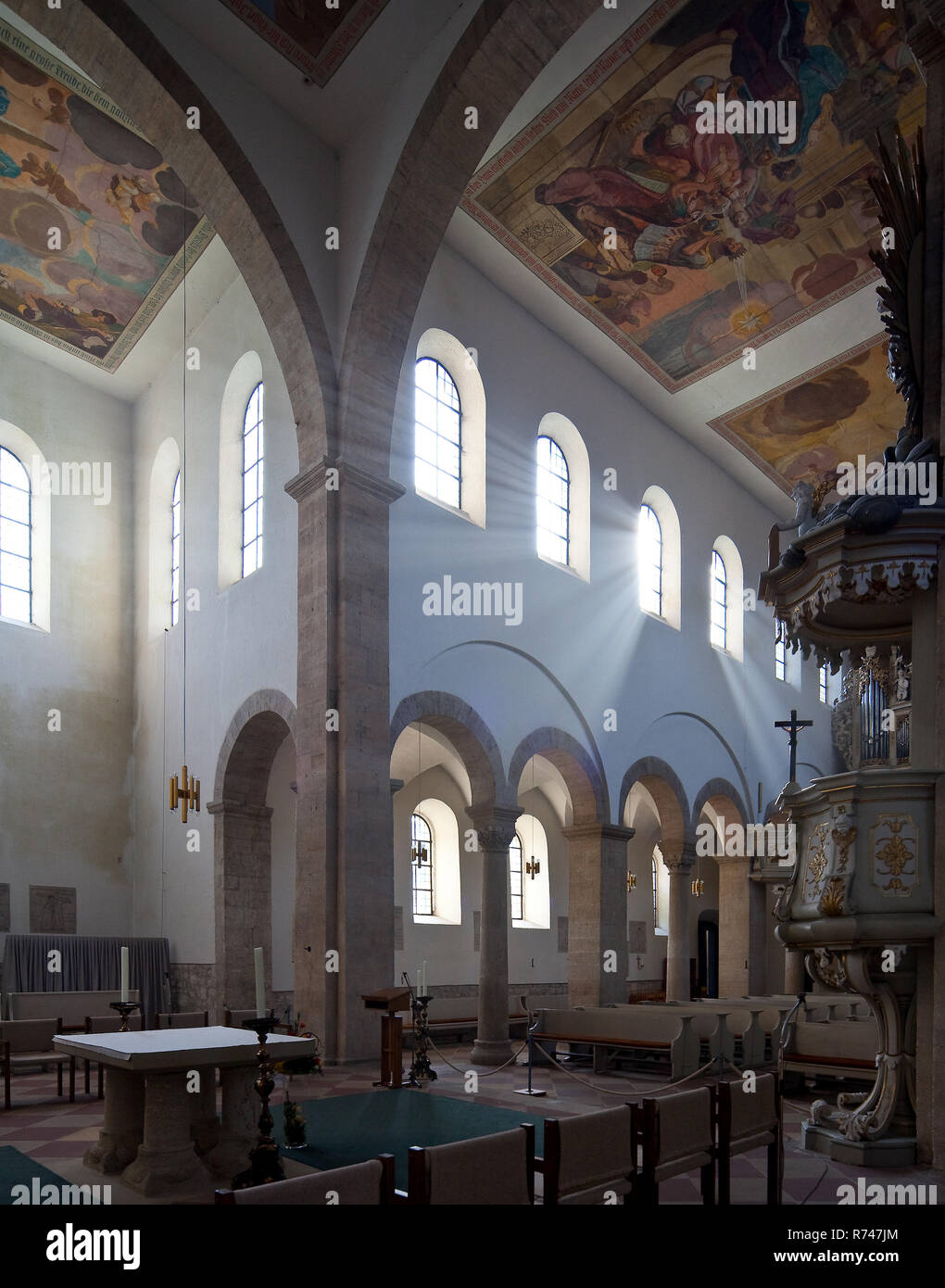 Huysburg Benediktiner-Klosterkirche Halberstadt, bei, Blick von der Vierung nach Südwesten Banque D'Images