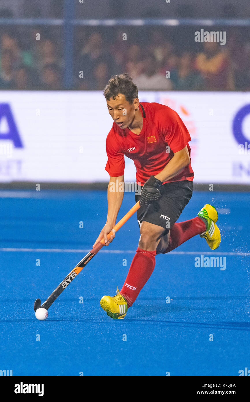 BHUBANESWAR, 06-12-2018 d'Odisha, Coupe du monde de hockey 2018 Bhubaneswar. Lieu : Stade de Kalinga. Ao Weibao au cours de la partie l'Australie contre la Chine. Banque D'Images