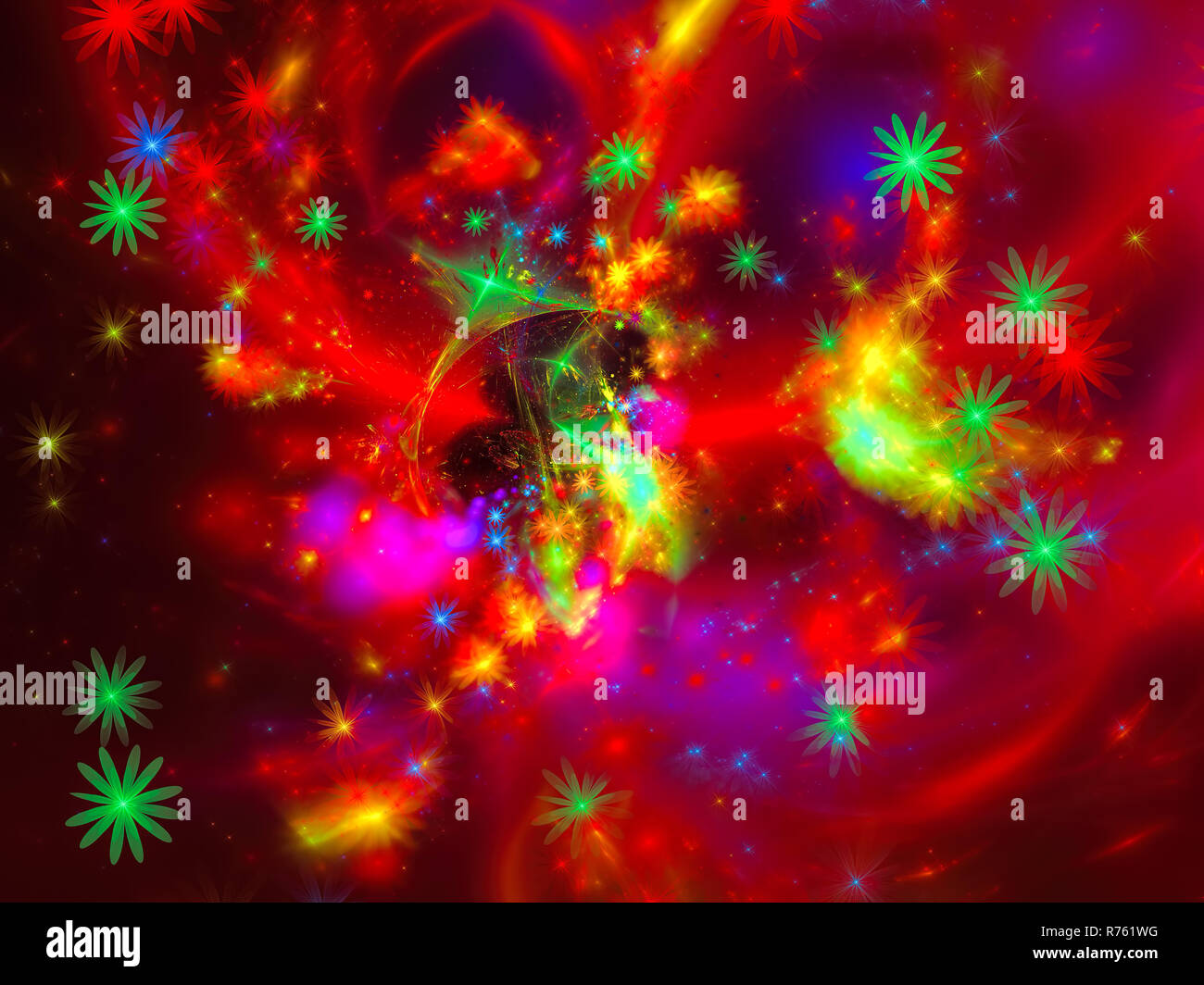 Résumé fantastique illustration - Contexte - fractal floue c Banque D'Images