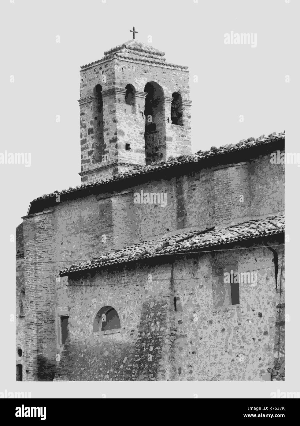 Abruzzo Alanno Madonna delle Grazie, c'est mon l'Italie, l'Italie Pays de l'histoire visuelle, de l'architecture médiévale, sculpture, fresques 16-17ème siècle Banque D'Images