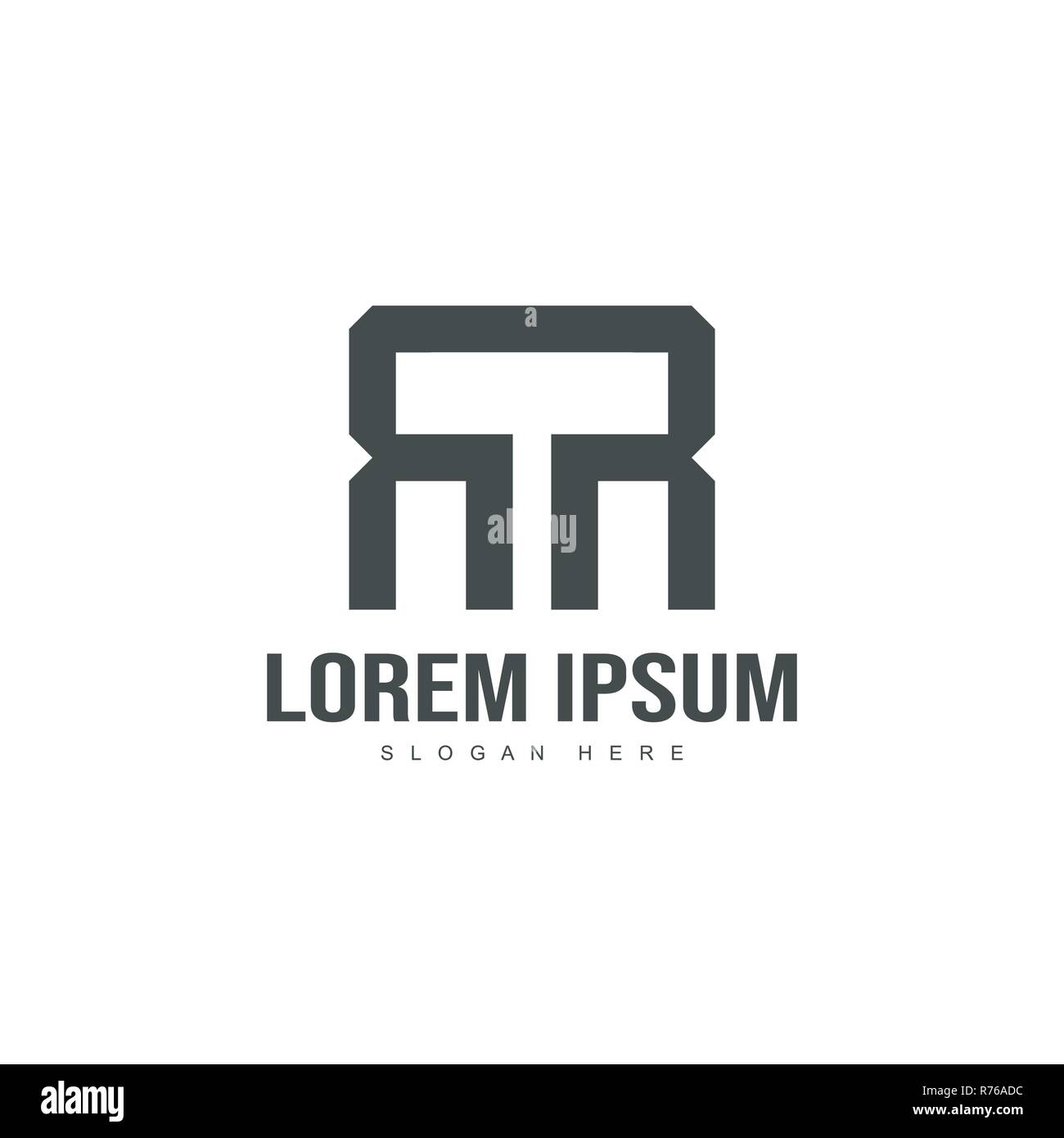 Logo lettre initiale modèle. Template design logo lettre minimaliste Illustration de Vecteur