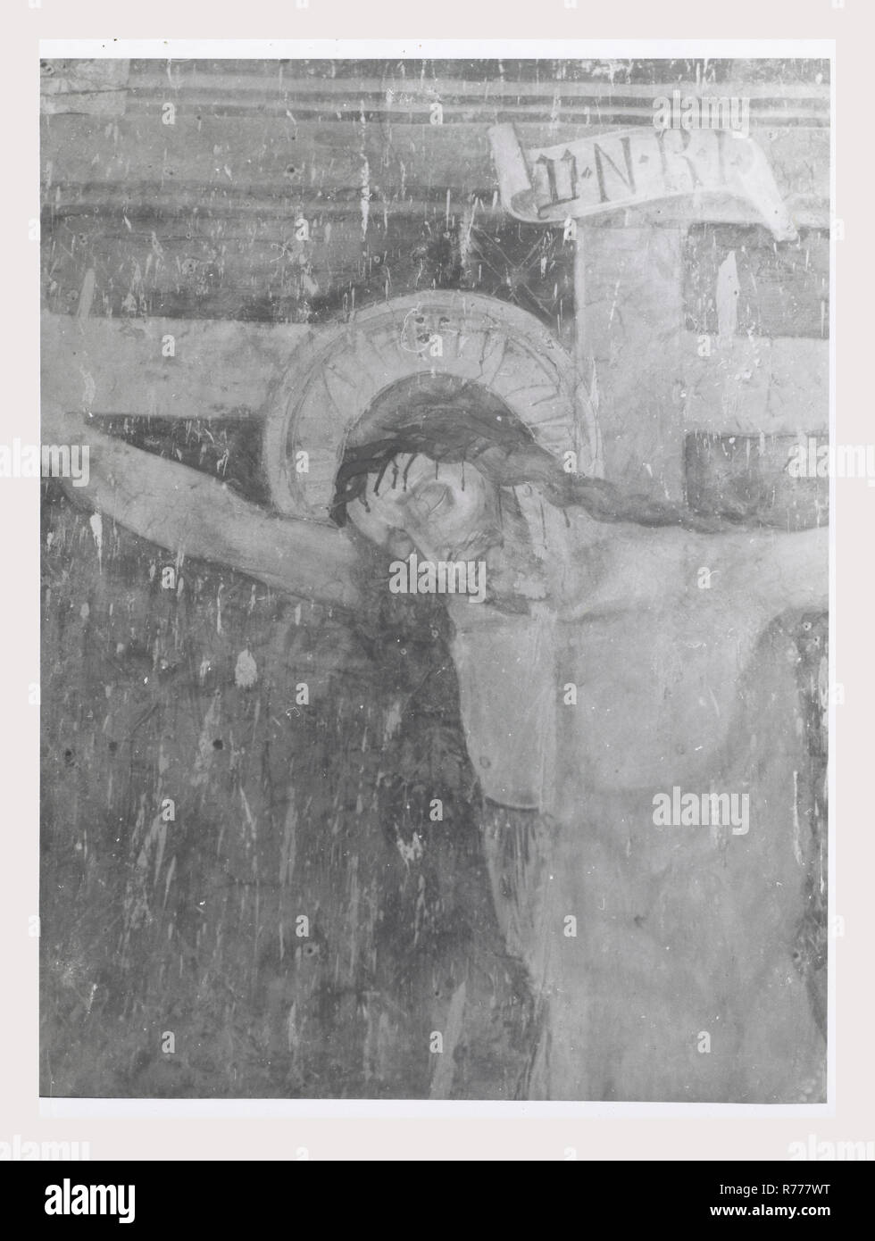 Campanie Caserta Capoue S. Marciano, c'est mon l'Italie, l'Italie Pays de l'histoire visuelle, des photos montrent des fresques et des fragments de peinture. Banque D'Images